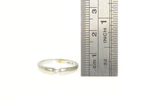 Load image into Gallery viewer, 14K Diamond Inset Simple Classic Stackable Band Ring White Gold