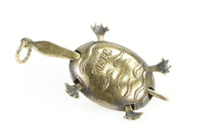 Load image into Gallery viewer, Silver Articulated Enamel Box Turtle Artisan Animal Charm/Pendant