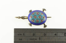 Load image into Gallery viewer, Silver Articulated Enamel Box Turtle Artisan Animal Charm/Pendant