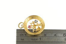 Load image into Gallery viewer, 14K 1960&#39;s Good Luck Tree of Life Round Vintage Charm/Pendant Yellow Gold
