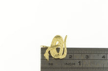 Load image into Gallery viewer, 14K Diamond Cut Coiled Snake Serpent Rattlesnake Charm/Pendant Yellow Gold