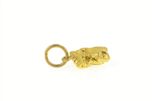 24K Raw Textured Cluster Nugget Gold Rush Charm/Pendant Yellow Gold