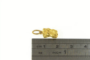 24K Raw Textured Cluster Nugget Gold Rush Charm/Pendant Yellow Gold