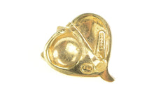 Load image into Gallery viewer, 14K Cat Heart Shaped Cuddle Cat Kitten Love Pendant Yellow Gold