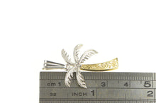 Load image into Gallery viewer, 14K Two Tone Ornate Palm Tree Beach Tropical Pendant Yellow Gold