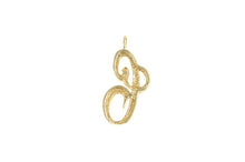Load image into Gallery viewer, 14K C Cursive Letter Initial Monogram Name Pendant Yellow Gold