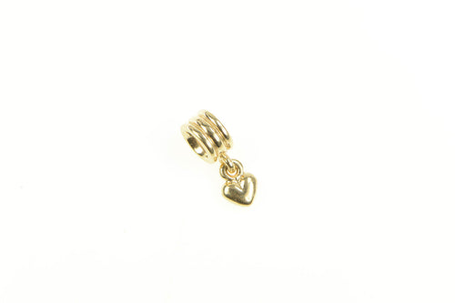 14K Pandora Heart Dangle Designer Retired Charm/Pendant Yellow Gold