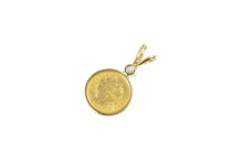 Load image into Gallery viewer, 14K 1852 One Dollar $1 Diamond Accent US Coin Pendant Yellow Gold