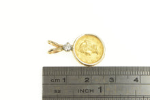 Load image into Gallery viewer, 14K 1852 One Dollar $1 Diamond Accent US Coin Pendant Yellow Gold