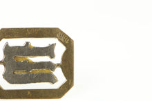 Load image into Gallery viewer, 18K Ornate Two Tone M Monogram Initial Squared Charm/Pendant Yellow Gold