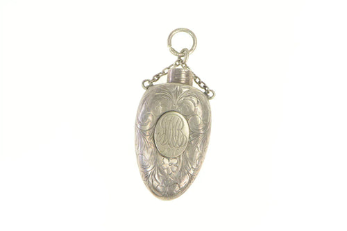 Sterling Silver Victorian 1916 M M B Monogram Teething Pendant