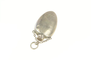 Sterling Silver Victorian 1916 M M B Monogram Teething Pendant