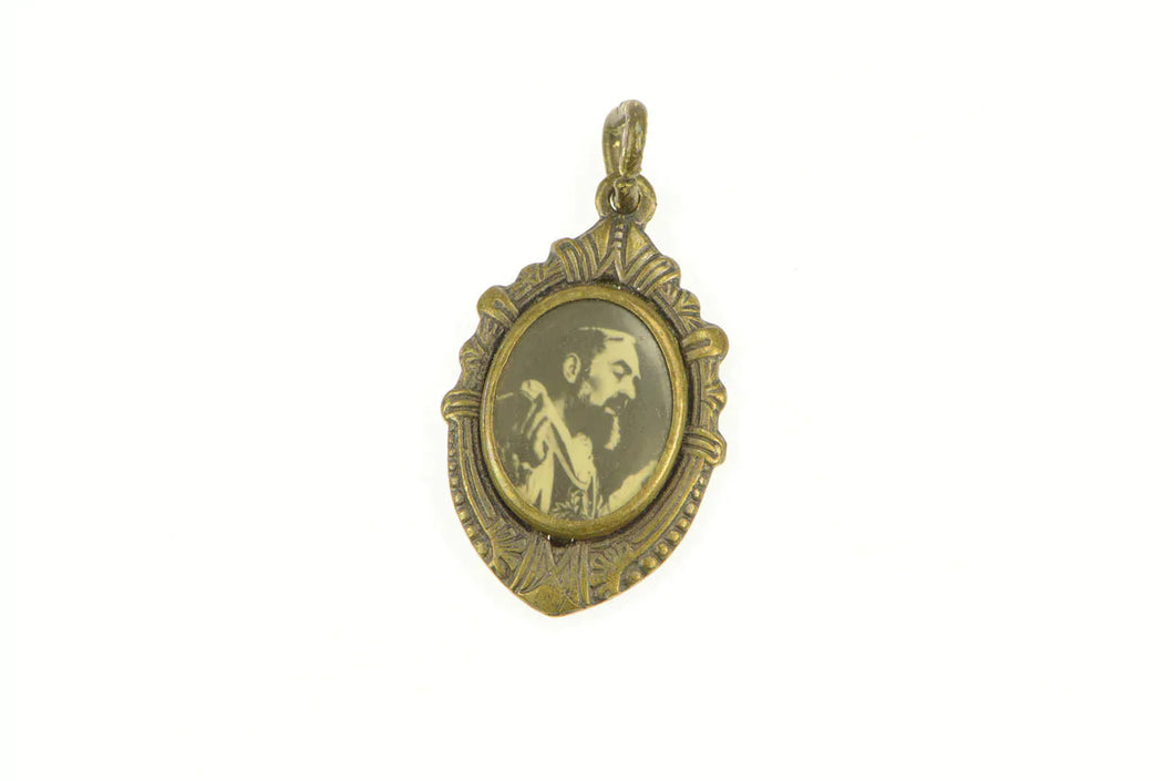 Gold Filled Padre Pio Saint Catholic Christian Faith Charm/Pendant