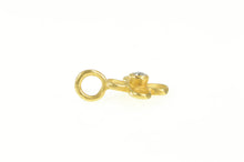 Load image into Gallery viewer, 14K Dogwood Flower Cubic Zirconia Cute Charm/Pendant Yellow Gold