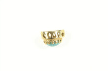 Load image into Gallery viewer, 14K Pear Turquoise Vintage Slide Bracelet Charm/Pendant Yellow Gold