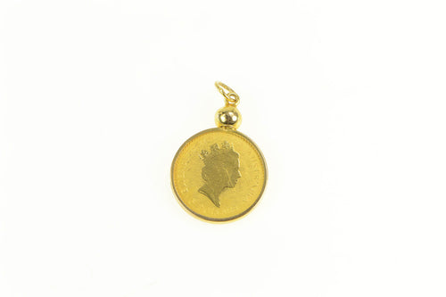 14K 1/20th Oz Australian Nugget $5 Gold Coin Charm/Pendant Yellow Gold