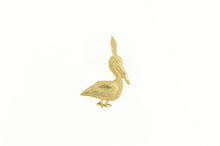 Load image into Gallery viewer, 14K Pelican Coastal Bird Beach Diamond Cut Charm/Pendant Yellow Gold