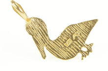 Load image into Gallery viewer, 14K Pelican Coastal Bird Beach Diamond Cut Charm/Pendant Yellow Gold