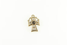 Load image into Gallery viewer, Gold Filled Sigma Chi Enamel Cross Greek Letter Charm/Pendant