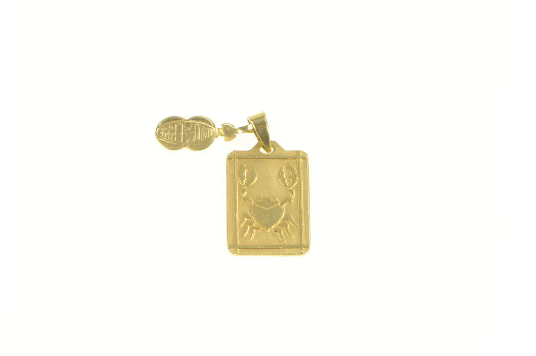 18K Crab Cancer Astrology Zodiac Star Sign Charm/Pendant Yellow Gold