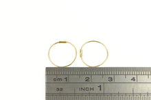 Load image into Gallery viewer, 14K 12.5mm Wire Seamless Look Huggies Hoop Earrings Yellow Gold