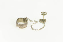 Load image into Gallery viewer, Sterling Silver Southwestern Turquoise Ear Cuff Chain Stud Earring