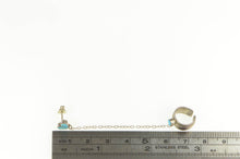 Load image into Gallery viewer, Sterling Silver Southwestern Turquoise Ear Cuff Chain Stud Earring