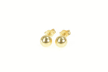 Load image into Gallery viewer, 14K 5.9mm Classic Round Ball Sphere Stud Earrings Yellow Gold