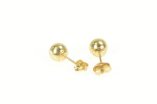 Load image into Gallery viewer, 14K 5.9mm Classic Round Ball Sphere Stud Earrings Yellow Gold