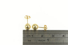 Load image into Gallery viewer, 14K 5.9mm Classic Round Ball Sphere Stud Earrings Yellow Gold