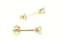 Load image into Gallery viewer, 14K Classic Round Natural Opal Solitaire Stud Earrings Yellow Gold