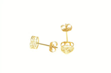 Load image into Gallery viewer, 14K Heart Cut Cubic Zirconia Solitaire Stud Earrings Yellow Gold