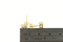 Load image into Gallery viewer, 14K Heart Cut Cubic Zirconia Solitaire Stud Earrings Yellow Gold
