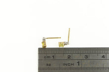 Load image into Gallery viewer, 14K Peridot Diamond Accent Stud Simple Earrings Yellow Gold