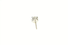 Load image into Gallery viewer, 10K Round Cubic Zirconia Solitaire Simple Single Earring White Gold