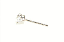 Load image into Gallery viewer, 10K Round Cubic Zirconia Solitaire Simple Single Earring White Gold
