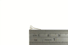 Load image into Gallery viewer, 10K Round Cubic Zirconia Solitaire Simple Single Earring White Gold