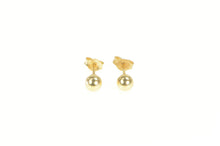 Load image into Gallery viewer, 14K 4.0mm Classic Round Ball Vintage Stud Earrings Yellow Gold