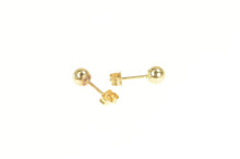 Load image into Gallery viewer, 14K 4.0mm Classic Round Ball Vintage Stud Earrings Yellow Gold