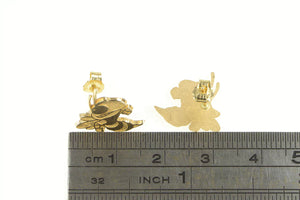 14K Georgia Tech Yellow Jackets Logo Stud Earrings Yellow Gold