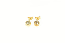 Load image into Gallery viewer, 14K 5.1mm Round Ball Classic Vintage Stud Earrings Yellow Gold