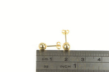 Load image into Gallery viewer, 14K 5.1mm Round Ball Classic Vintage Stud Earrings Yellow Gold