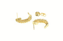 Load image into Gallery viewer, 14K 0.33 Ctw Diamond Curved Hoop Vintage Earrings Yellow Gold