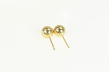 Load image into Gallery viewer, 14K 6.8mm Round Ball Classic Vintage Stud Earrings Yellow Gold