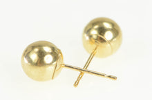Load image into Gallery viewer, 14K 6.8mm Round Ball Classic Vintage Stud Earrings Yellow Gold