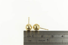 Load image into Gallery viewer, 14K 6.8mm Round Ball Classic Vintage Stud Earrings Yellow Gold