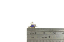 Load image into Gallery viewer, 10K Masonic Enamel Compass Square Lapel Pin/Brooch White Gold