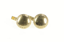 Load image into Gallery viewer, Gold Filled Art Deco Scroll Pattern Simple Round Cuff Links