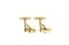 Load image into Gallery viewer, Gold Filled Art Deco Scroll Pattern Simple Round Cuff Links