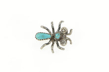 Load image into Gallery viewer, Sterling Silver Native American Turquoise Spider Ant Pin/Brooch